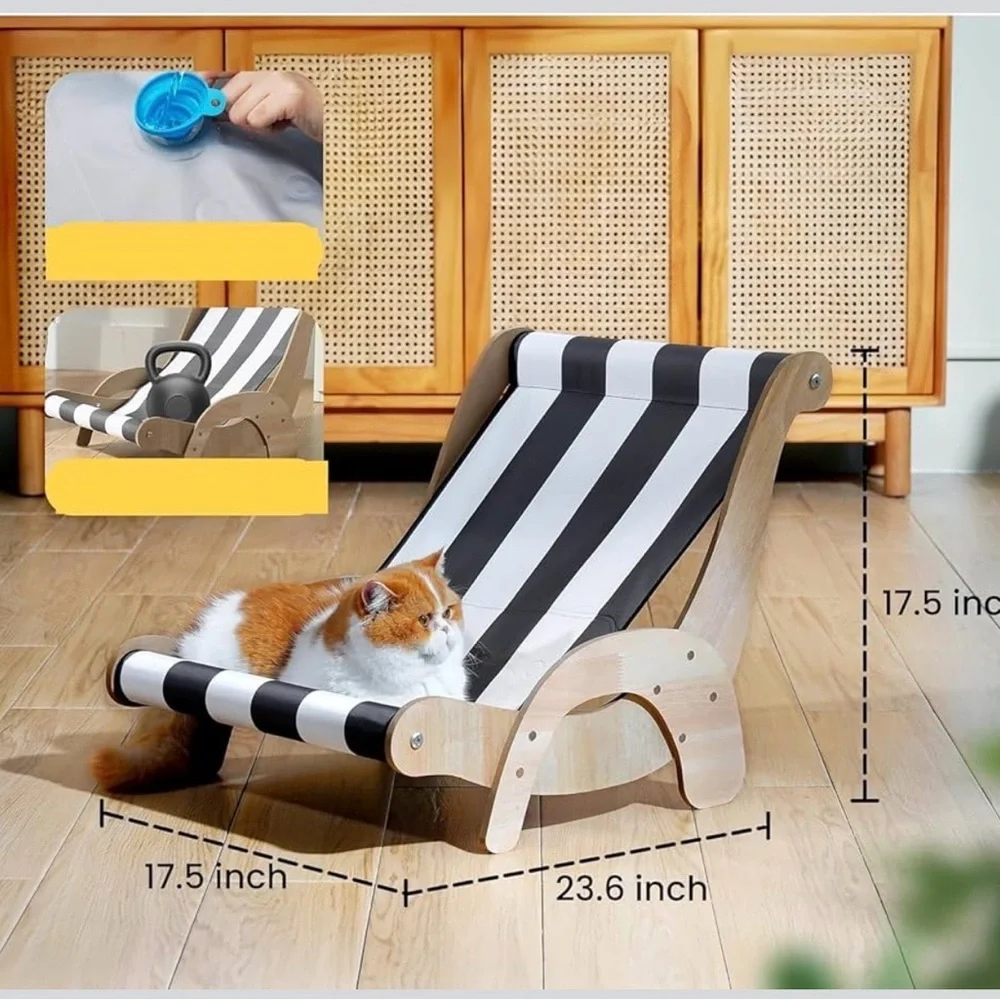 Cute Artificial Pet Nest Comfortable And Clear Beach Cat Hammock Style